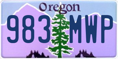 OR license plate 983MWP