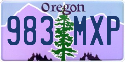 OR license plate 983MXP