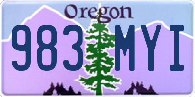 OR license plate 983MYI