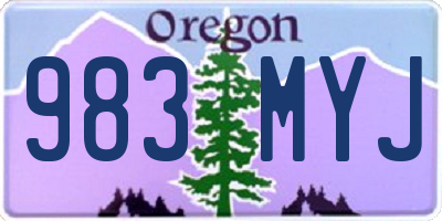 OR license plate 983MYJ