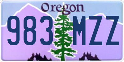 OR license plate 983MZZ
