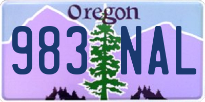 OR license plate 983NAL