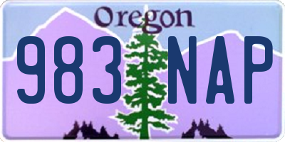 OR license plate 983NAP