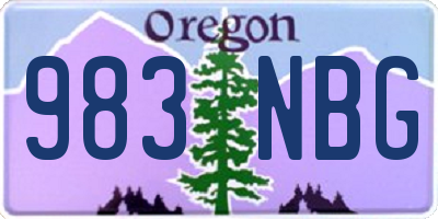 OR license plate 983NBG