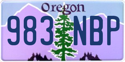 OR license plate 983NBP
