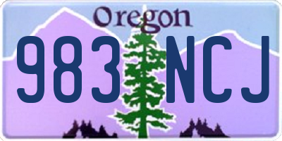 OR license plate 983NCJ