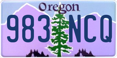 OR license plate 983NCQ