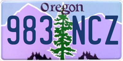 OR license plate 983NCZ