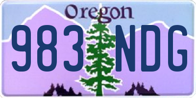 OR license plate 983NDG