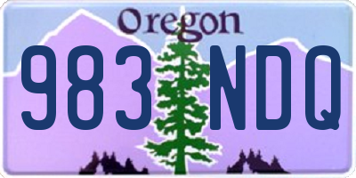 OR license plate 983NDQ
