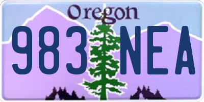 OR license plate 983NEA