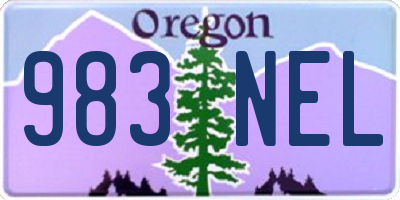 OR license plate 983NEL