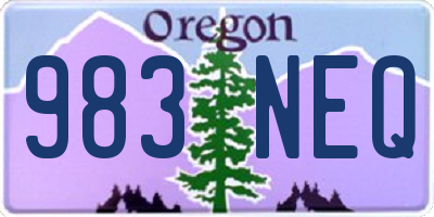 OR license plate 983NEQ