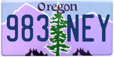 OR license plate 983NEY