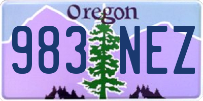 OR license plate 983NEZ