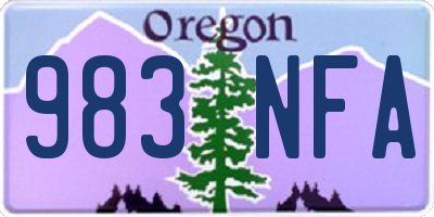 OR license plate 983NFA