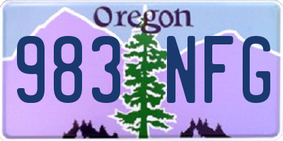 OR license plate 983NFG