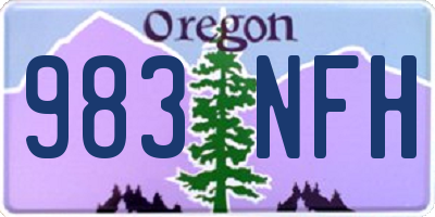 OR license plate 983NFH