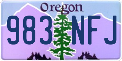 OR license plate 983NFJ