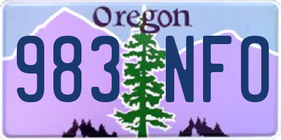 OR license plate 983NFO