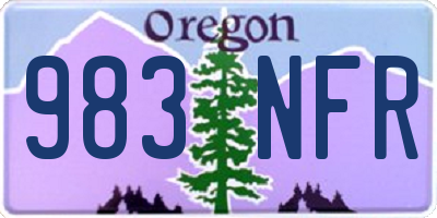 OR license plate 983NFR