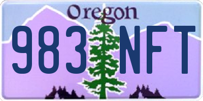 OR license plate 983NFT