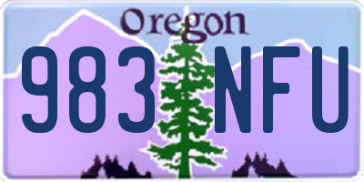 OR license plate 983NFU