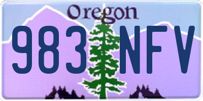 OR license plate 983NFV
