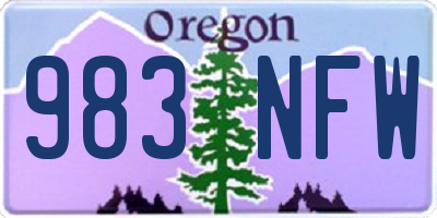 OR license plate 983NFW