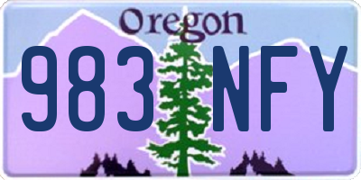 OR license plate 983NFY