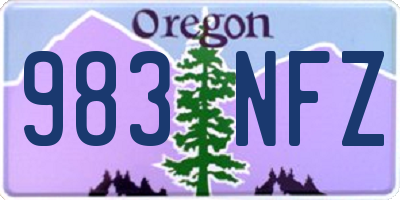 OR license plate 983NFZ