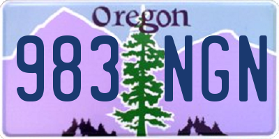 OR license plate 983NGN