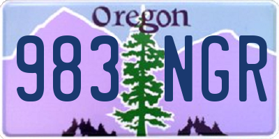 OR license plate 983NGR