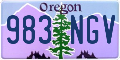 OR license plate 983NGV