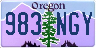 OR license plate 983NGY