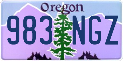 OR license plate 983NGZ
