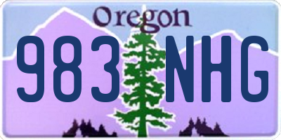 OR license plate 983NHG