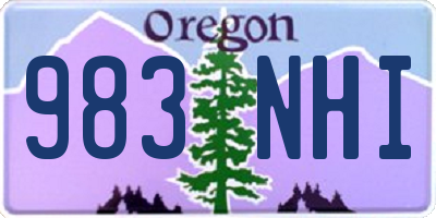 OR license plate 983NHI