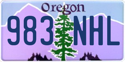 OR license plate 983NHL