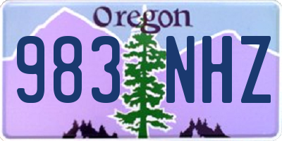OR license plate 983NHZ
