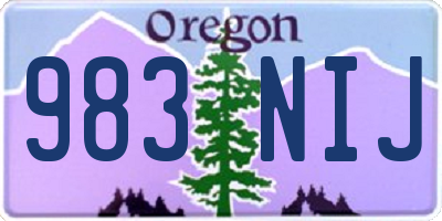 OR license plate 983NIJ