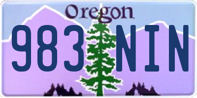 OR license plate 983NIN