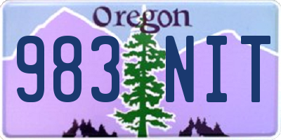OR license plate 983NIT