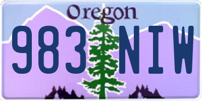 OR license plate 983NIW