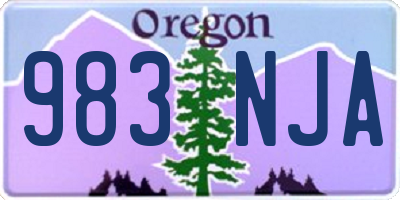 OR license plate 983NJA