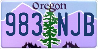 OR license plate 983NJB