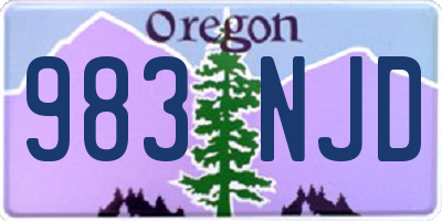 OR license plate 983NJD