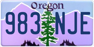 OR license plate 983NJE