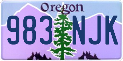 OR license plate 983NJK