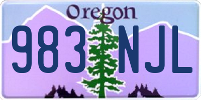 OR license plate 983NJL
